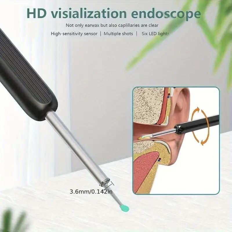 Wireless Ear Wax Removal Tool with HD Camera & 6 LED Lights